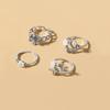 Diamond Flower Ring Jewelry Set Wind Fresh Alloy Celebrity Jewelry Women