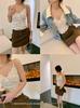 6099 French Style Lace Camisole with Fixed Cup for Women - Reduces Side Breast Bulge