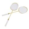 2 Player Badminton Set Low Vibration Strong Elasticity Iron Alloy Badminton Rackets Set with 3 Nylon Shuttlecocks Carry
