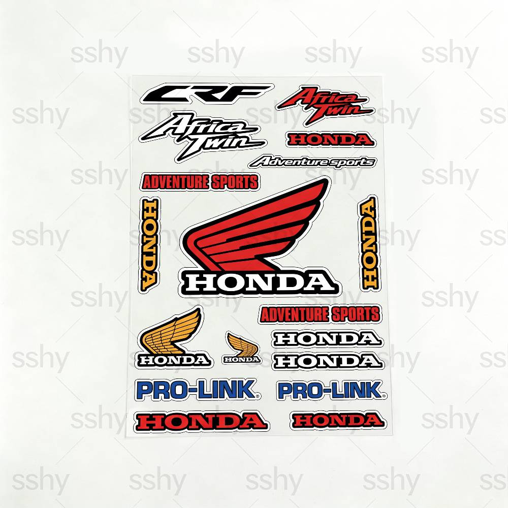 FOR HONDA RACING All Purpose Reflective Waterproof Scratch Blocker Decal Car Bike Helmet Cup Refrigerator Decorative Stickers