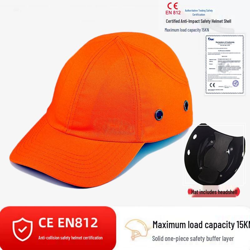 Căciulă de siguranță ușoară, respirabilă, din bumbac, cu căptușeală ABS - Rezistentă la impact și cădere