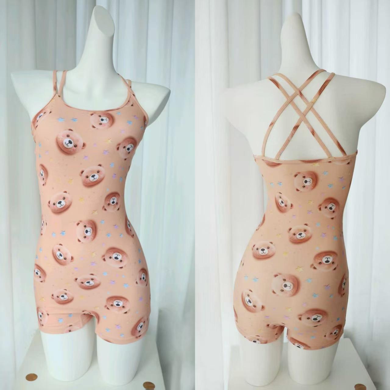 

Swimsuit s senior sense one-piece racing dream wave light cartoon special flat-angle swimsuit for swimming pool M