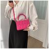 New Fashion Rhombus Quilted Faux Leather Shoulder Bag for Women Korean Style Chain Crossbody Square Purse
