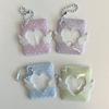 Polka Dot Angel Wing Card Holder 1 Inch Id Photo Card Case For Bag Charm Cute Couple Backpack Purse Keychain Pendant Decoration