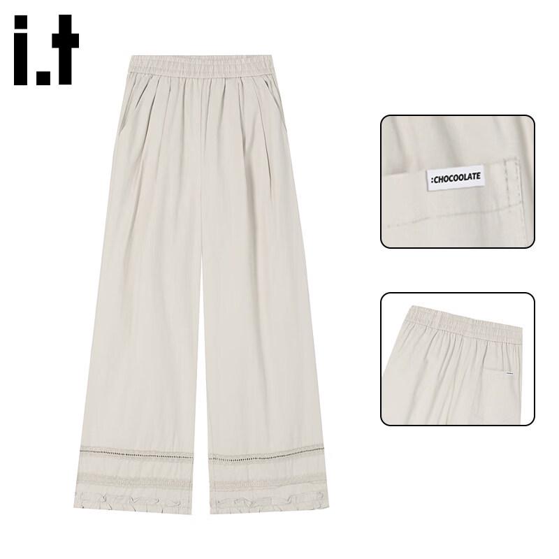 CHOCOOLATEit Women s High-Waist Cropped Wide-Leg Pants S