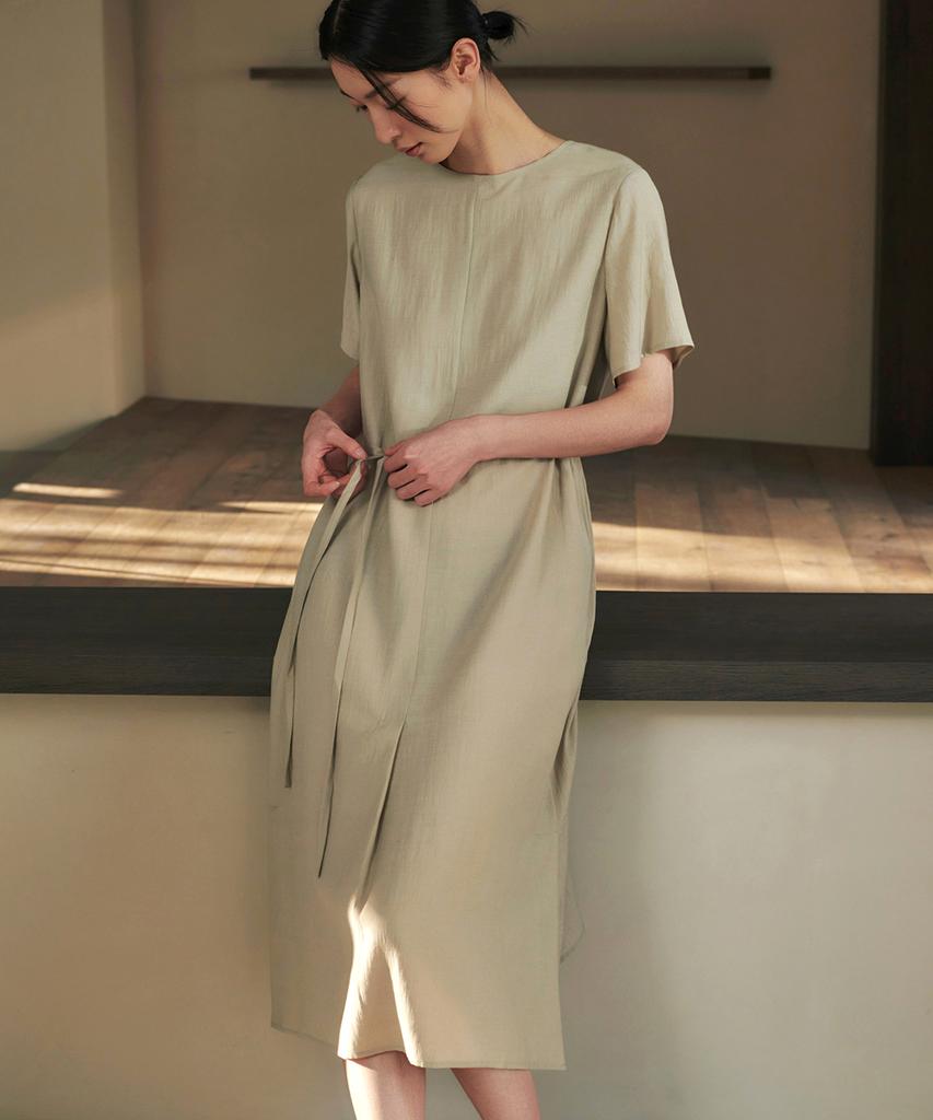 Aesmoeo Marine Loose Long Dress (Olive)