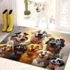 Ultra-Soft Flannel Dog Print Doormat – Non-Slip Fun Rug for Kitchen, Bathroom, Hallway, Office or Indoor/Outdoor Entry