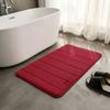 Absorbent Non Slip Bathroom Rug Coral Fleece Bath Mat Soft Comfortable Water Resistant Floor Mat for Shower Tub 40x60cm
