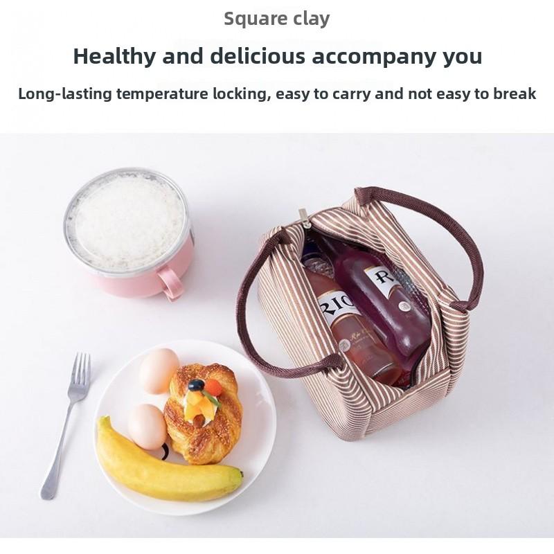 Bolsa de Almoço Bolsa de Mão para Mulheres Bolsa Isolada de Folha de Alumínio Grande Espessa com Bolsa de Almoço Bolsa Portátil para Refeições Bolsa de Almoço para Estudantes