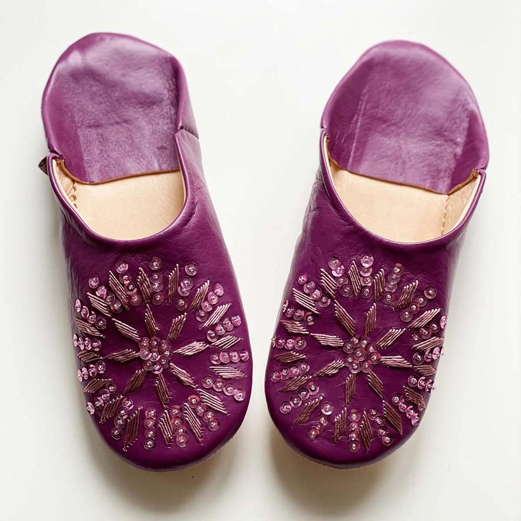 Sequined Babouche Dahlia [dear Morocco] (LL) (26 cm)