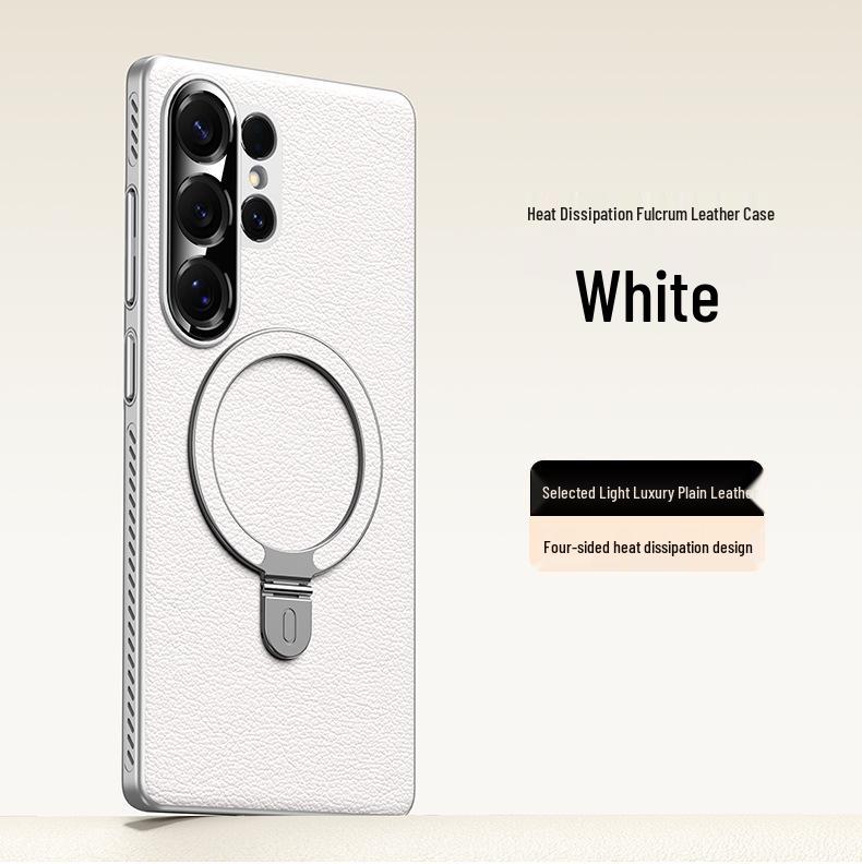 Samsung Galaxy S25 Ultra Magnetische Leder-Ständerhülle