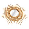 Wall Decor Rattan Mirror Star Shape Unique Simple Handwoven Mirror for Bedroom Living Room Hallway