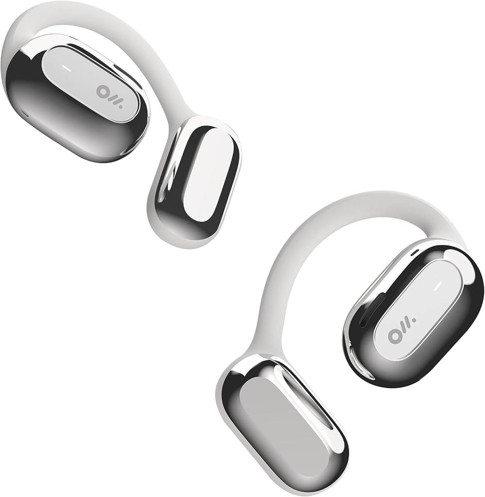 Oladance OWS2 Wireless Bluetooth True 19 Hours of Continuous Noise High Android iPhone Perfect for and TV Amazon Silver Earbuds, 5.3 Multi-Point,