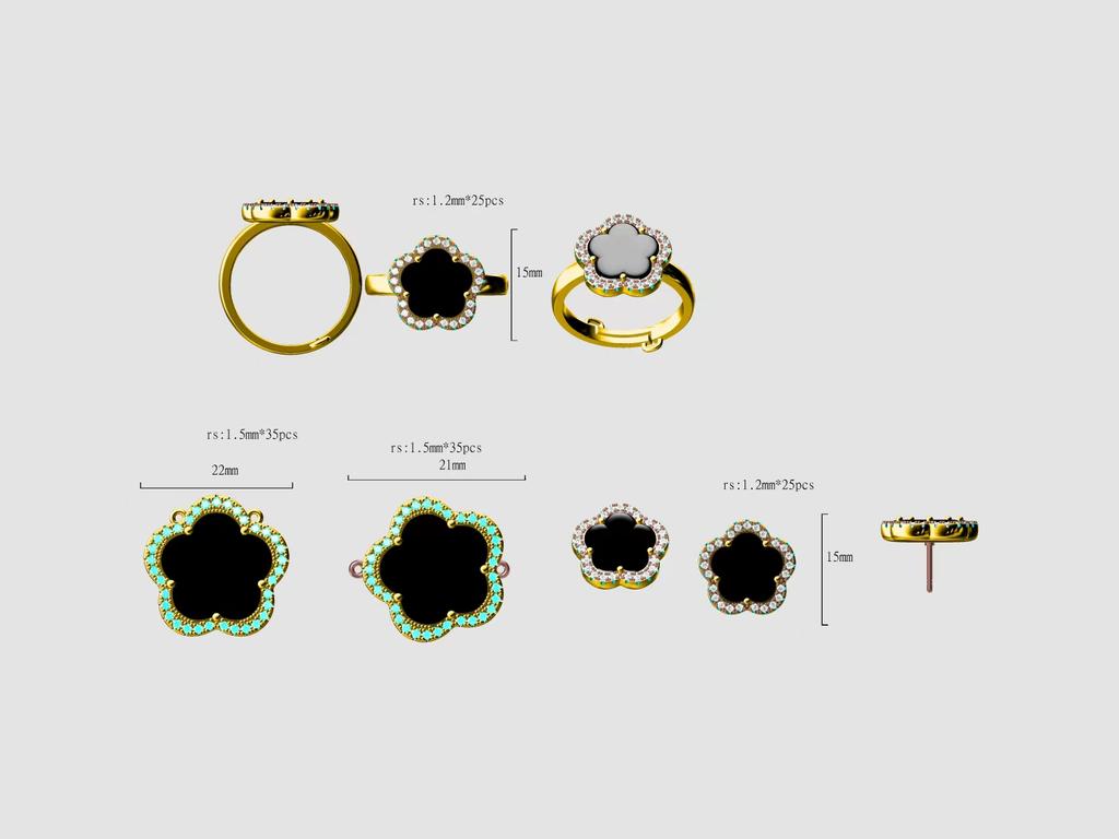 Top Quality Women Girls Five Leaf Flower Set Necklace Earrings Fashion Luxury Natural Stone Shell Set High Quality Zircon Gifts