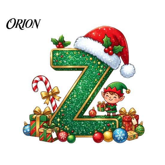 Unique Festive Gift for Family Personalized 26 Alphabet Christmas Ornament with Santa Hat Elf Design, Acrylic Customized Wrapping Tag Hanging
