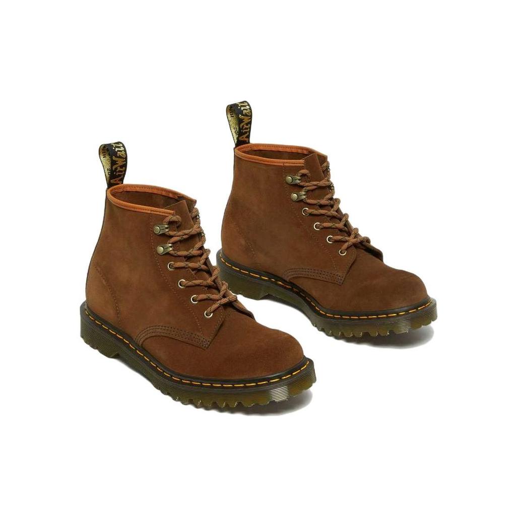 Dr. Martens 101 Leather Fashion Versatile Short Boots Unisex boots Brown Yellow 27781220