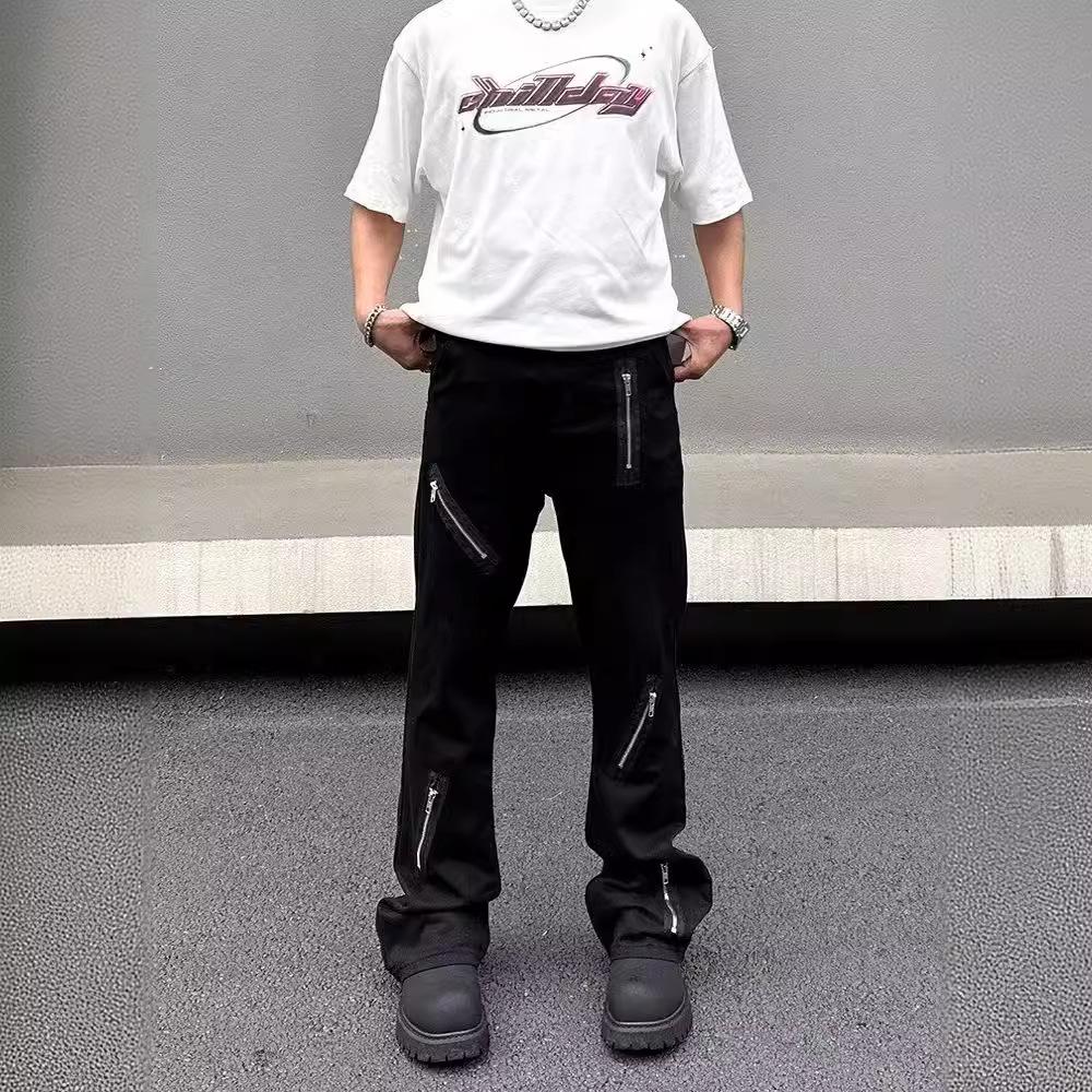 Pánské džíny s neotřelým designem na zip