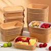 Disposable Kraft Paper Takeaway Food Containers