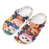 Novelty Printed EVA Pool Clogs Women Men Easy Clean Soft Sole Beach Shoes Slip On Pool Area Bathroom Home Daily Shoes Garden Wear