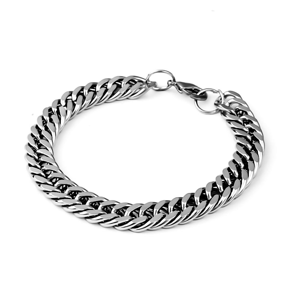 

S26 Men s Bold Stainless Steel Titanium Bracelet - Celebrity Style 18cm Bracelet
