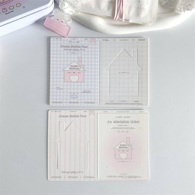 10PCS Ins Hollow Folding Card Photo Frame Protection Packaging Material Decoration Folding DIY Message Greeting Card Card