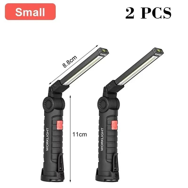 Rechargeable Portable Work Light W/360° Rotation,Magnetic Base,Hooks,IPX5,Adjustable Brightness,Camping,Fishing,Reading,Outdoor