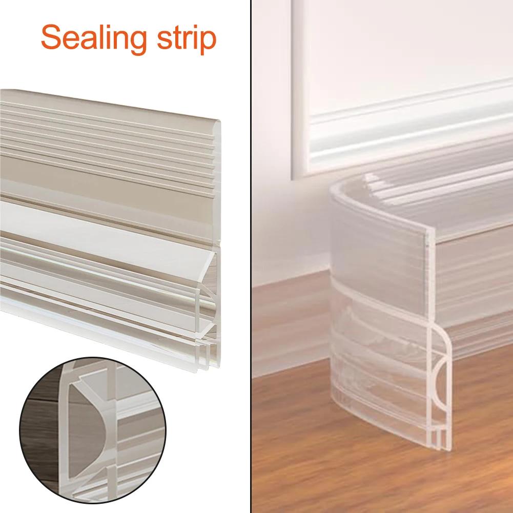 

Уплотнительная лента для дверного шва, лента для дверного зазора, самоклеящийся дверной уплотнитель от сквозняка, защита от ветра, защита от пыли, уплотнитель от сквозняка под дверью прозрачный