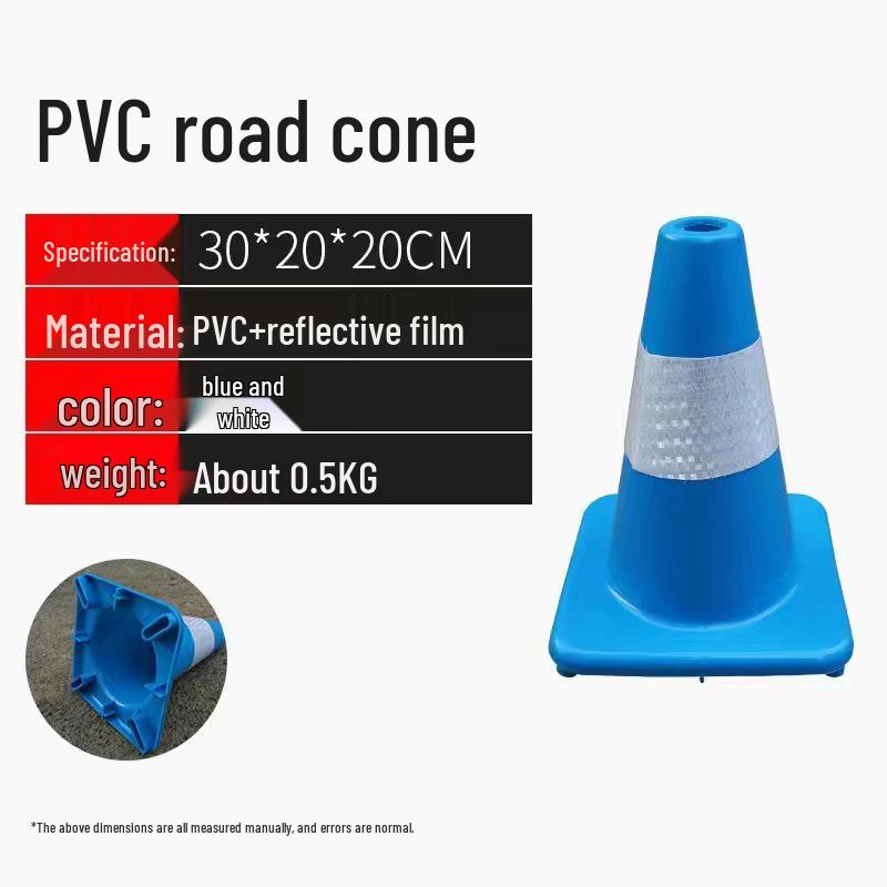 Reflective PVC "No Parking" Traffic Cone - Safety Roadblock & Ice Cream Bucket/Cup Design