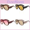 Fashion Oversized Sun Glasses For Women And Men With Protection And Leopard Frame For Outdoor Style