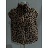 2026 Fall Womens Short Faux Fox Fur Vest Street Style Loose Sleeveless Coat