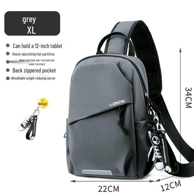 Pánská a dámská japonská trendová všestranná taška přes hruď a crossbody - ležérní cestovní a sportovní batoh