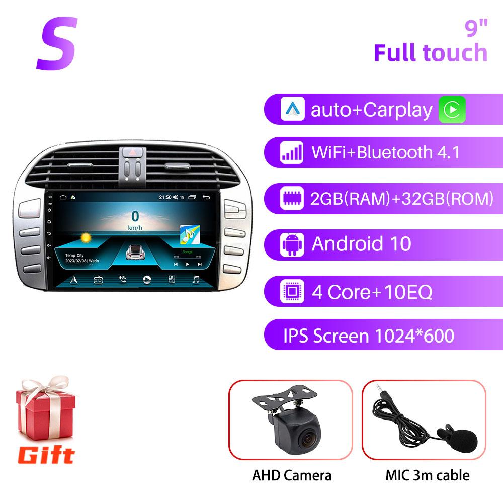 2 Din Carplay Car Multimedia For Fiat Bravo 2007-2012 Android Car Radio Stereo GPS Navigation Head Unit Autoradio Audio 4GLTE