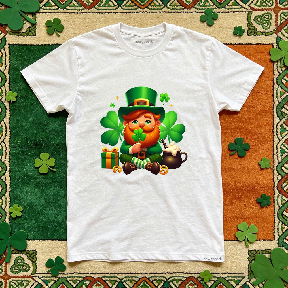 Saint Patrick lucky Irish green Retro t shirt Unisex cotton funny festival printed T shirt Casual woman man Adult Party tee