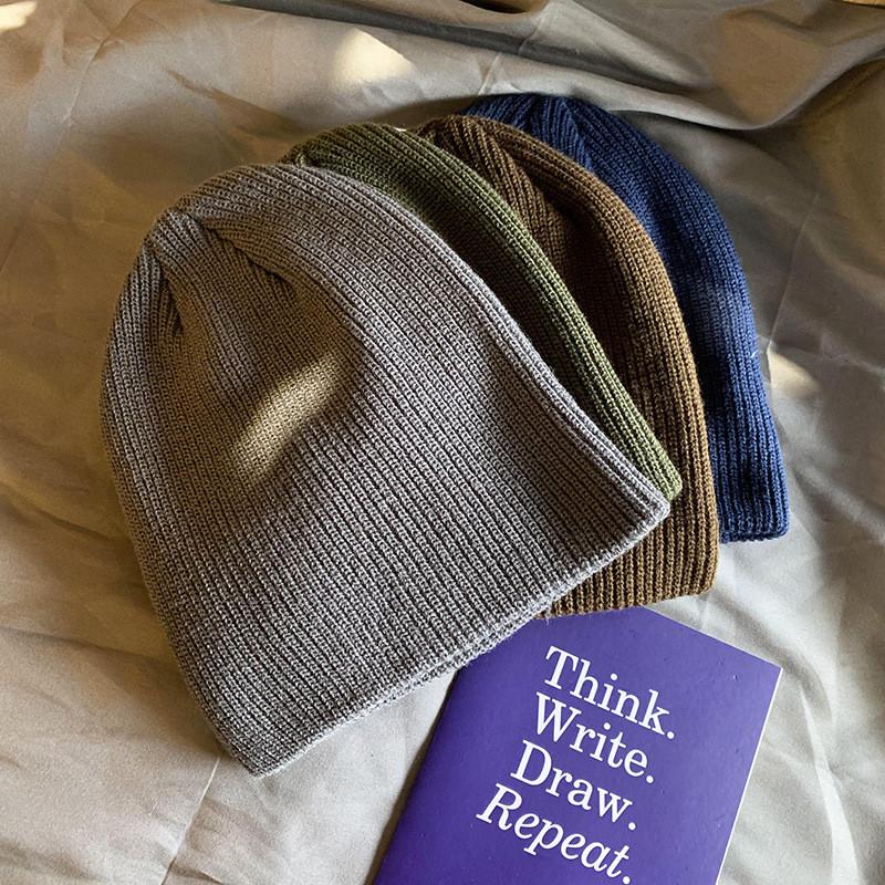 Vintage Knitted Winter Hat With Thick Warm Acrylic For Men And Women