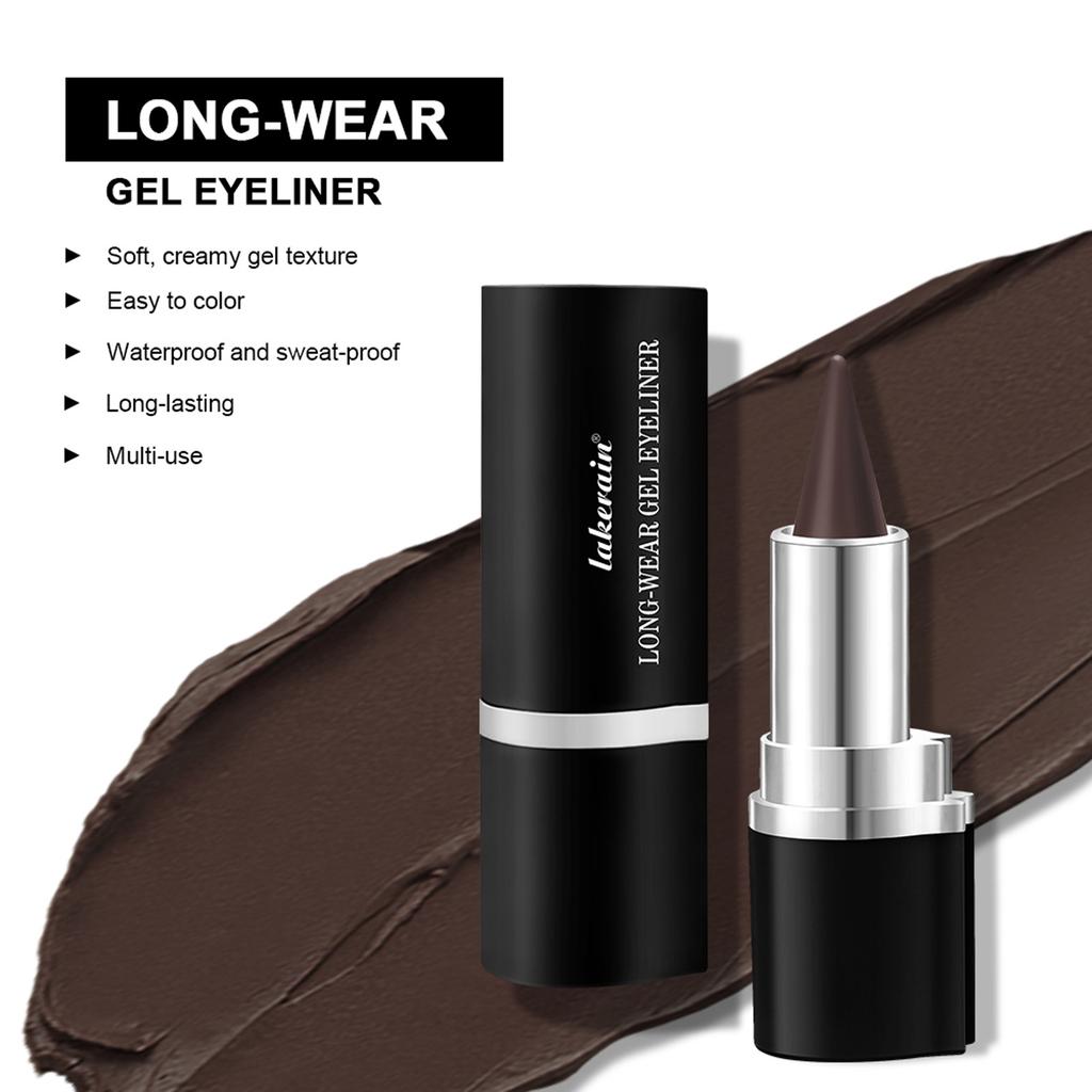 2Pcs Matte Gel Eyeliner Stick Waterproof Smudgeproof Smooth Creamy Long Wear Eye Liner Crayon