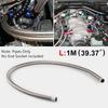 AN4-AN12 Stainless Steel Universal 1 Meter Oil Hose Pipe Braided Fuel Line Turbo Oil Cooler Hose
