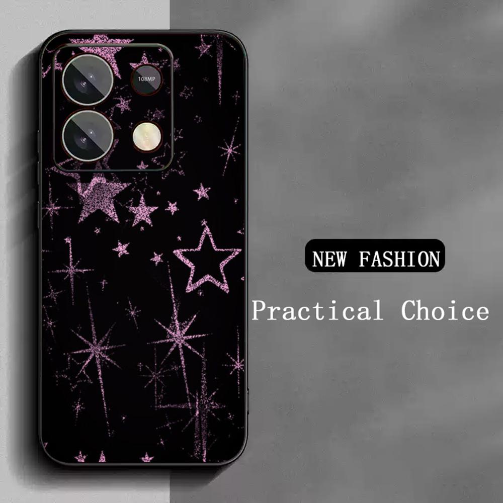 Fashion stars hot selling pattern Phone Case For Redmi Note 14 13 12 11 Pro Plus S 5G 14C A3 Soft Black Phone Cover