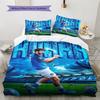 SSC Napoli Pattern Bedding Quilt Set Quilt Cover Pillowcase Home Decoration Birthday Gift (1 * Duvet Cover + 2 * Pillowcase, Without Core)