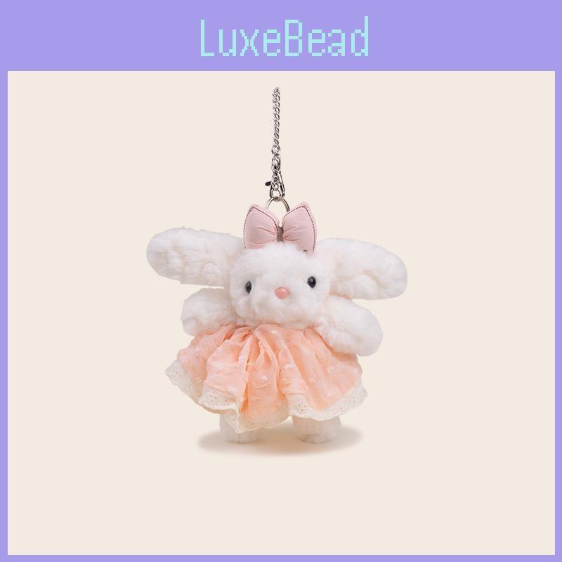 Eared Rabbit Fallen Plush Pendant Lolita Jk Doll Floral Plaid Skirt Design Bow