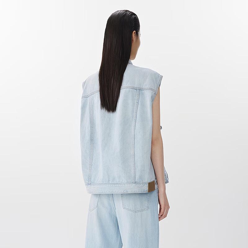 JNBY Women's 2025 Summer Lapel Vest with Frog Buttons