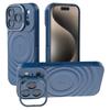 For iPhone 17 Pro Case Compatible with MagSafe PC Kickstand Ripple Texture TPU Phone Cover