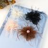 1 Stück Neue Feuerwerk Feder Perle Spitze Patch DIY Haarspange, Brustblume Zubehör