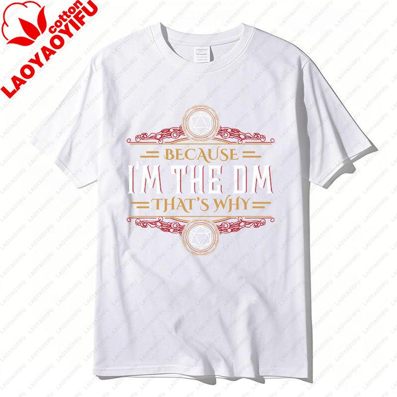 Dungeons and Dragons Lover Cotton TShirt DM Master RPG Tabletop Game D20 Dice Fantasy Warrior Tops Magic Playing Men Women Tees