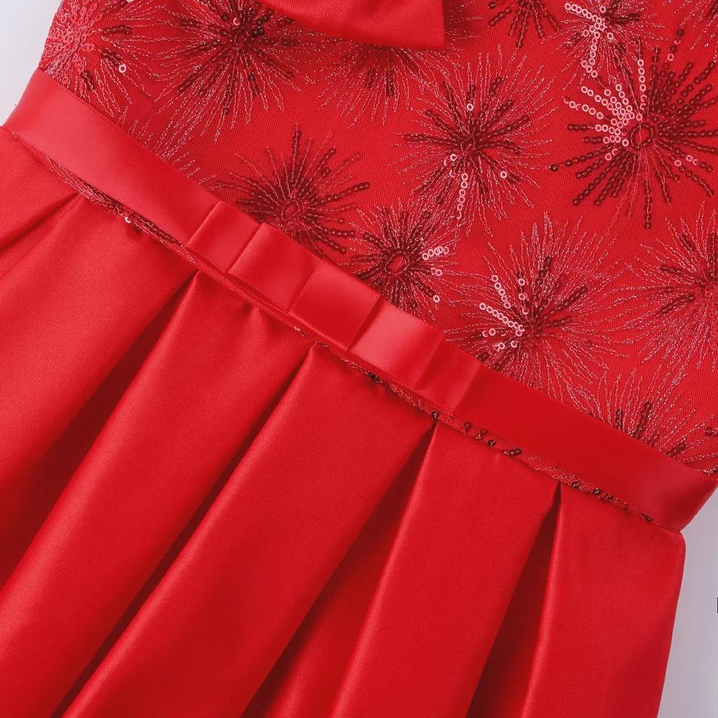 2024 European & American High-End Sequined Evening Dresses for Girls