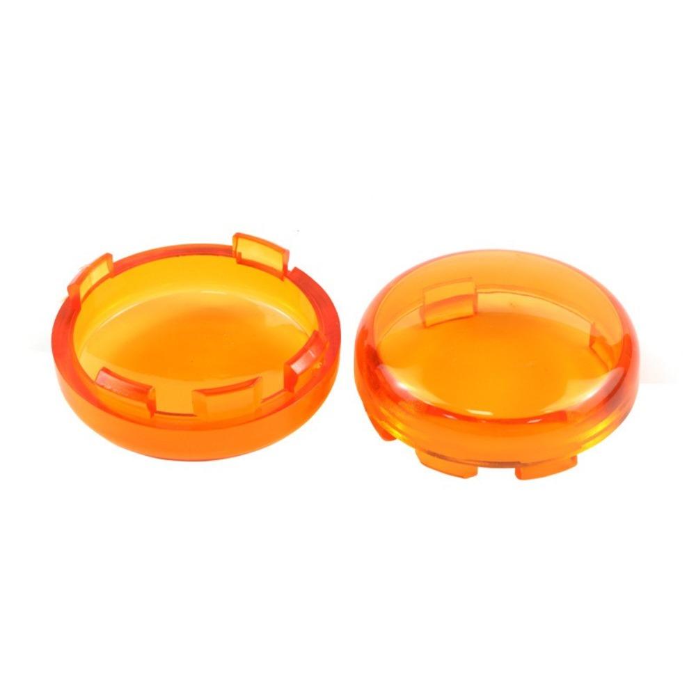 

Round Shape Motorcycle Indicator Lens Light Caps Lens Covers Turn Signal Light Caps Kit Set for For Harley жовтий