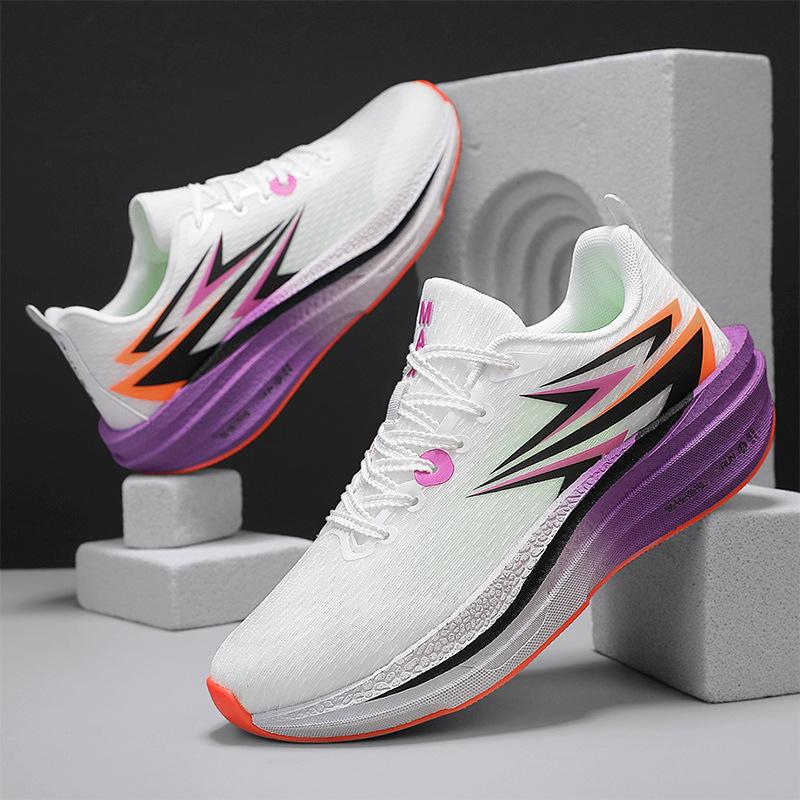Flying burning ultra-light carbon board running shoes breathable marathon racing non-slip men's flying electric 5U women's sports running shoes youth