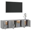3 Piece TV Cabinet Set Grey Sonoma Particleboard