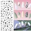 Flowers Feathers Butterflies Letters Pattern DIY Nail Art Sticker Manicure Tools