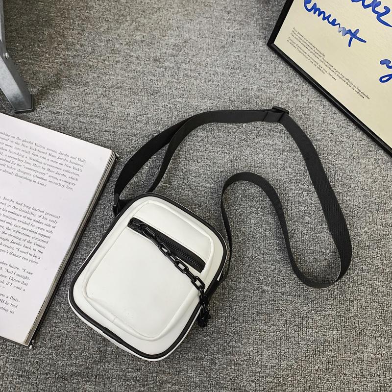 Trendy brand messenger bag men's backpack new trendy ins casual men's bag trendy fashion PU texture shoulder bag