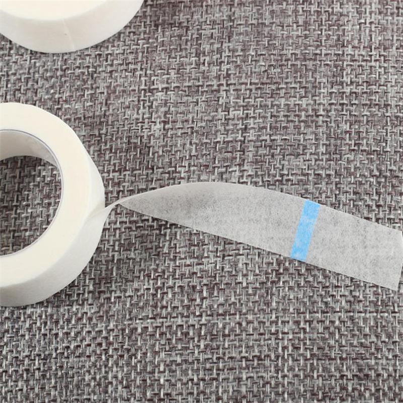 5/10/20/30/50PCS 9Mx1.25cm Non Woven Fabric Adhesive Tape For Fake Eyelashes Breathable Eyelash Extension Paper Tape Roll